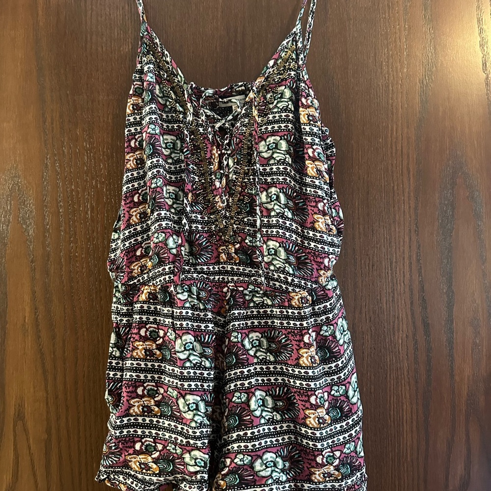 American Eagle Outfitters Multicolor Patterned Romper